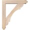 Ekena Millwork Olympic Arts and Crafts Smooth Bracket w/ Offset Brace, Douglas Fir, 5 1/2"W x 26"D x 30"H BKT0604X26X30OLY03SDF - alternate 2